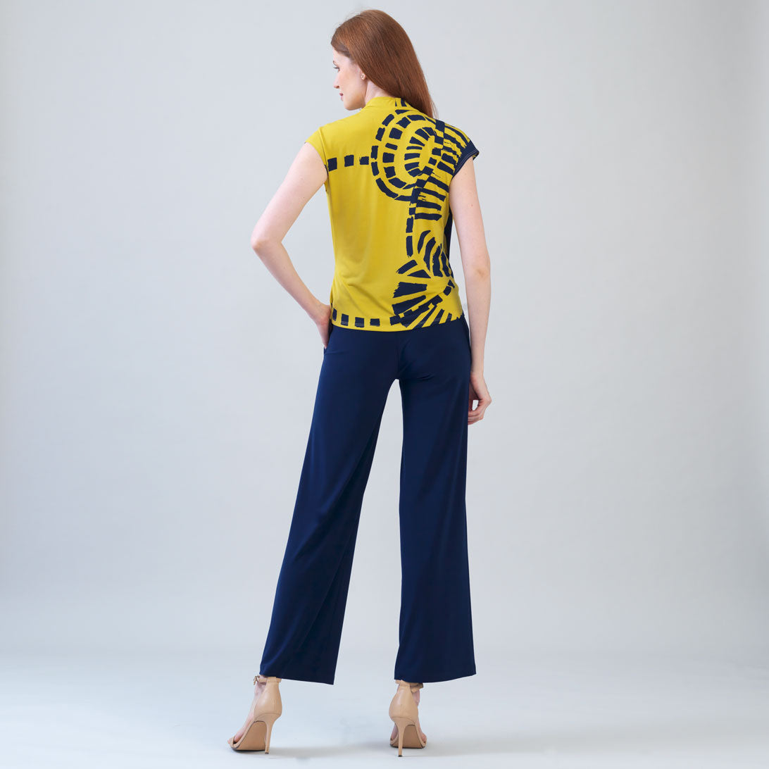 Crossover Faux Wrap Top - Track Line - Final Sale | Clara Sunwoo