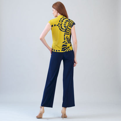 Crossover Faux Wrap Top - Track Line - Final Sale | Clara Sunwoo
