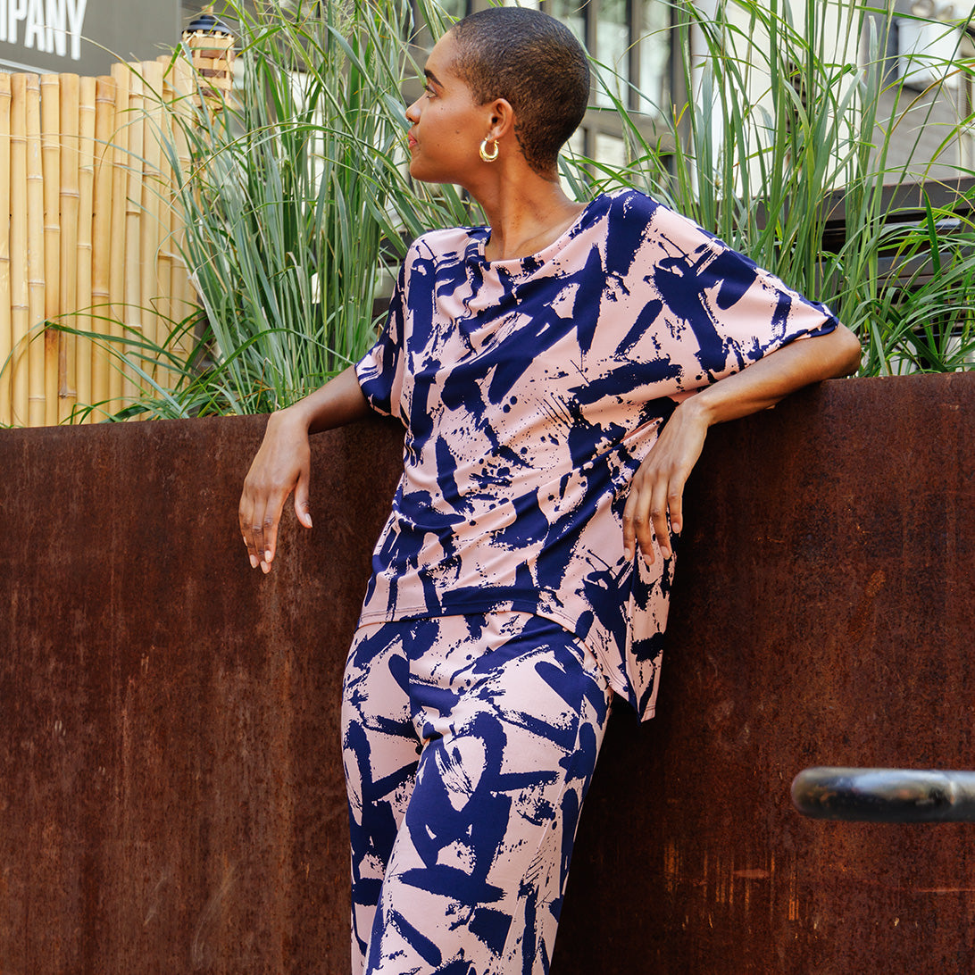 Loose Cut Hi-Low Top - Splash Stroke - Final Sale! | Clara Sunwoo