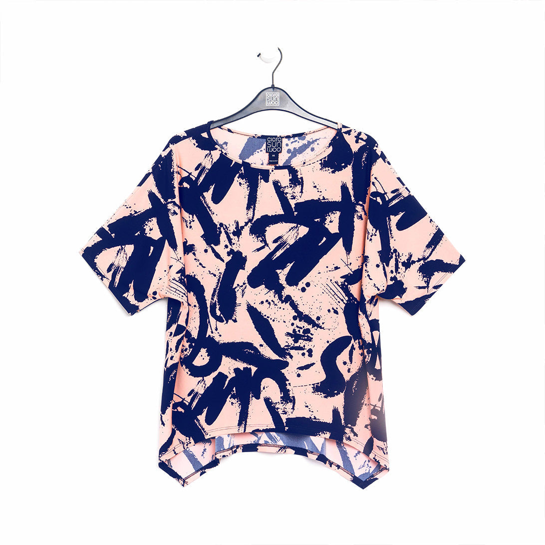 Loose Cut Hi-Low Top - Splash Stroke - Final Sale! | Clara Sunwoo