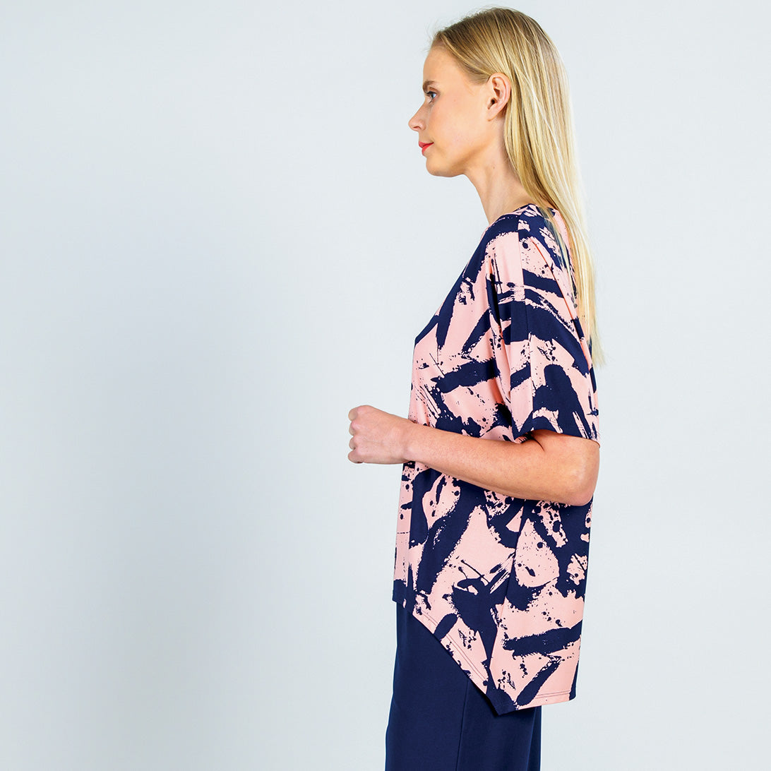 Loose Cut Hi-Low Top - Splash Stroke - Final Sale! | Clara Sunwoo