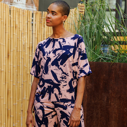 Loose Cut Hi-Low Top - Splash Stroke - Final Sale! | Clara Sunwoo