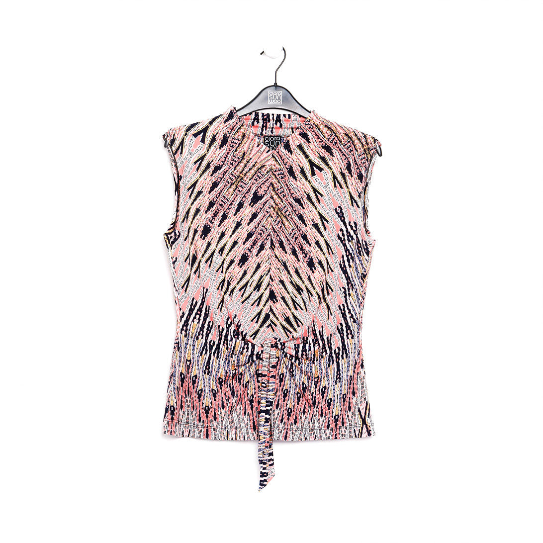 Sleeveless Center Front Tie Top - Boho Weave - Final Sale! | Clara Sunwoo