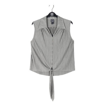 Soft Pleat Knit - Sleeveless Button Down Tie Hem Top - Olive - Final Sale! | Clara Sunwoo