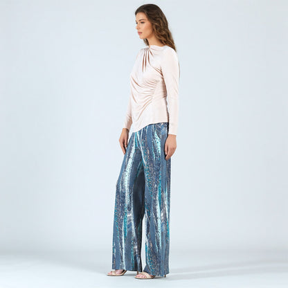 Peach Knit - Ruched Drape Top - Peach - Final Sale! | Clara Sunwoo