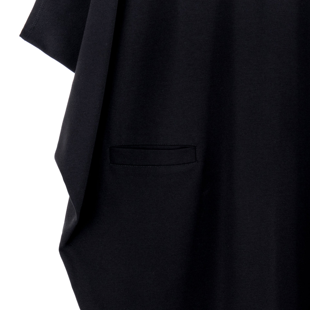 Rayon-Ponte Knit - Architectural Pocket Tunic - Black - Final Sale! | Clara Sunwoo