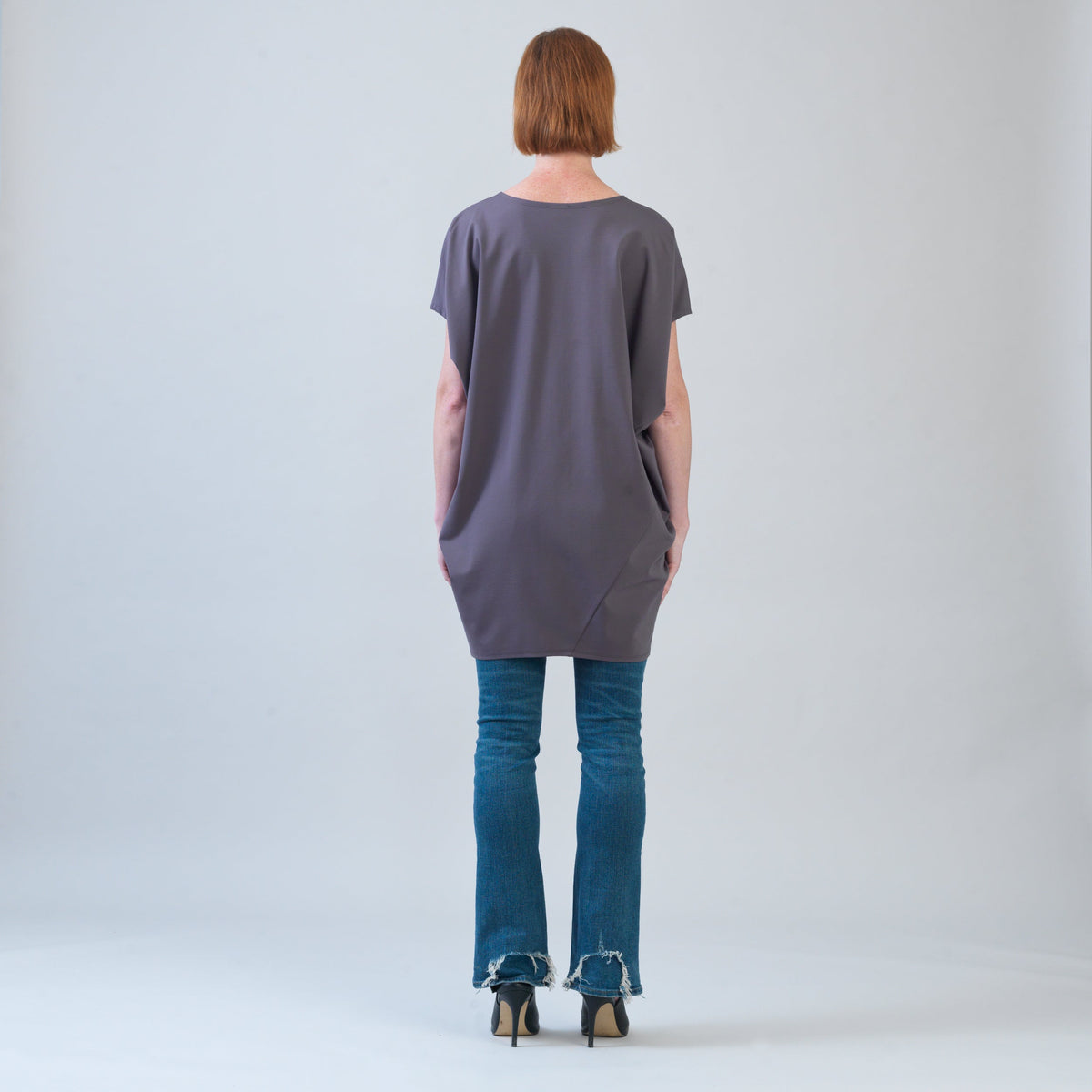 Rayon-Ponte Knit - Architectural Pocket Tunic - Mocha - Final Sale! | Clara Sunwoo