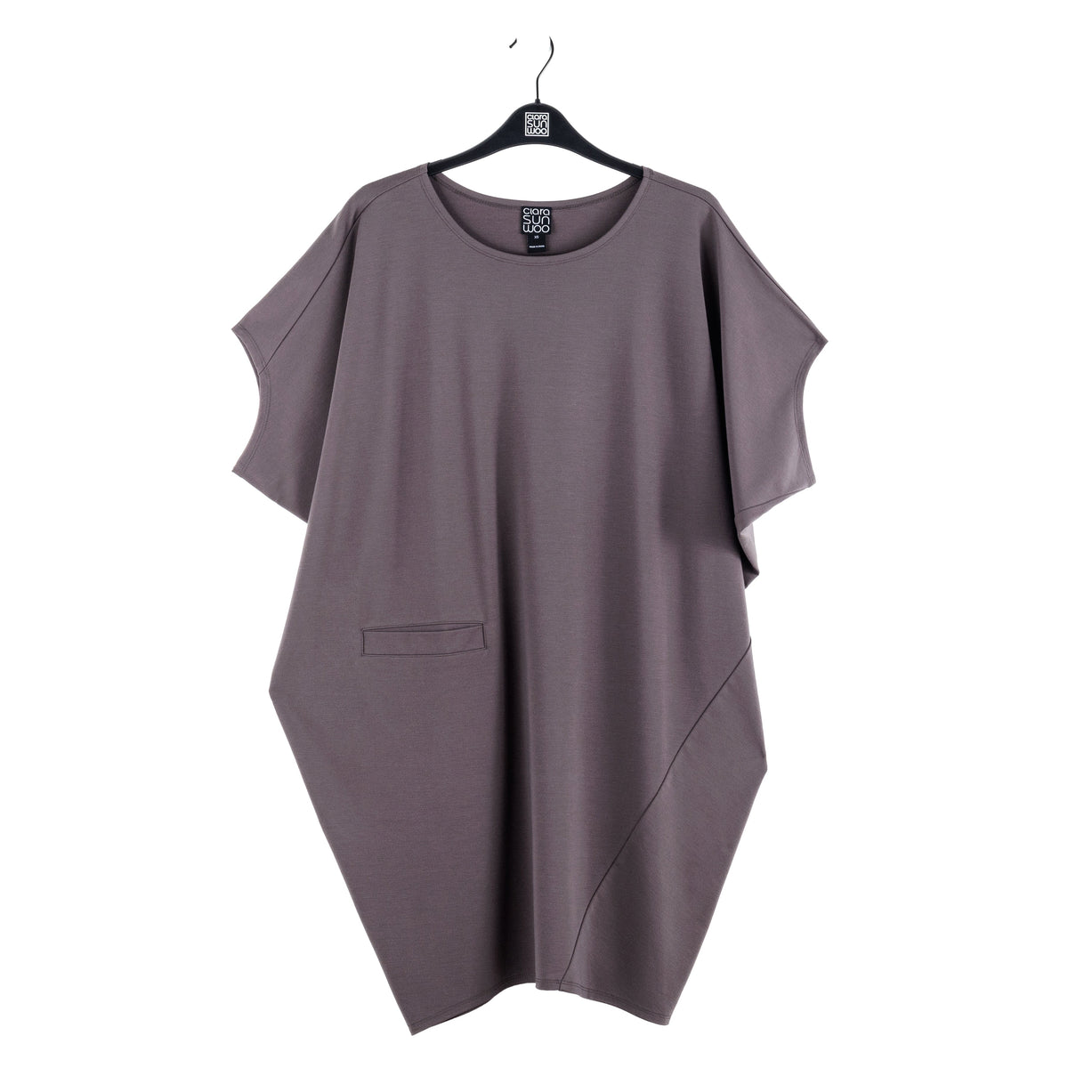 Rayon-Ponte Knit - Architectural Pocket Tunic - Mocha - Final Sale! | Clara Sunwoo