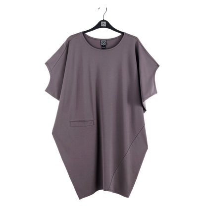 Rayon-Ponte Knit - Architectural Pocket Tunic - Mocha - Final Sale! | Clara Sunwoo