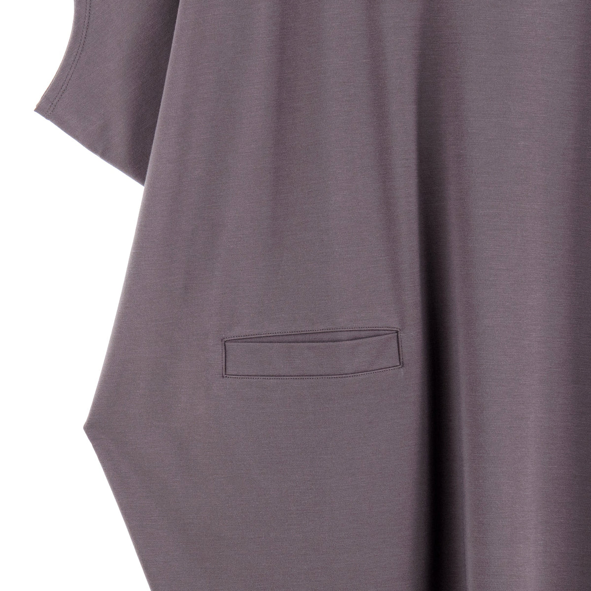 Rayon-Ponte Knit - Architectural Pocket Tunic - Mocha - Final Sale! | Clara Sunwoo