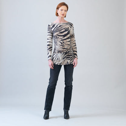 Side Twist Tunic - Striped Zebra - Final Sale! | Clara Sunwoo