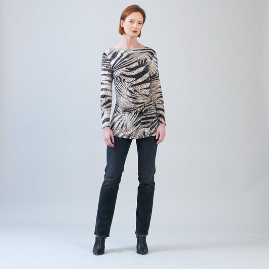 Side Twist Tunic - Striped Zebra - Final Sale! | Clara Sunwoo