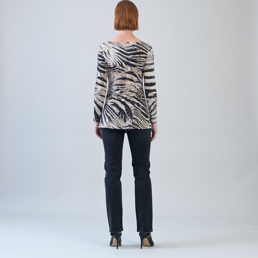 Side Twist Tunic - Striped Zebra - Final Sale! | Clara Sunwoo