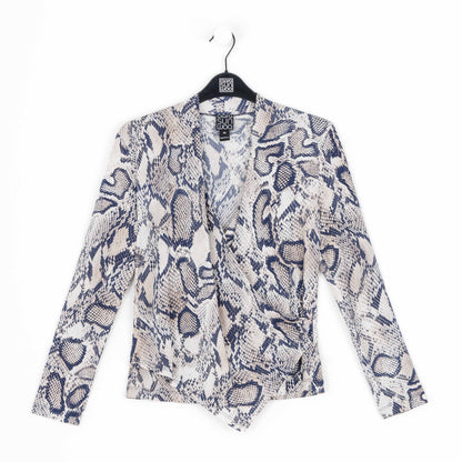 Butter Knit - Long Sleeve Crossover Faux Wrap Top - Python Scale - Final Sale! | Clara Sunwoo