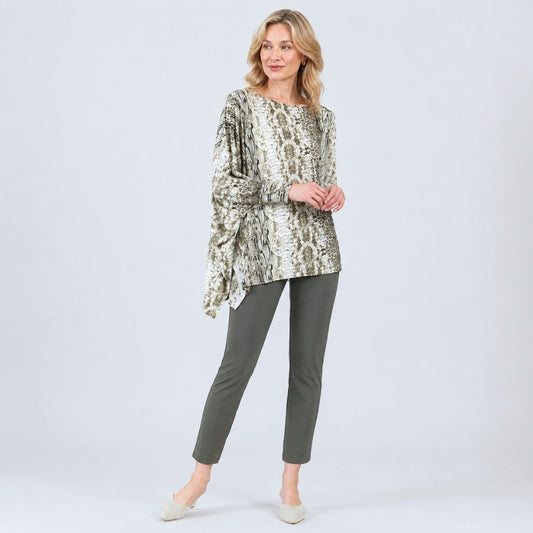 Poncho Sleeve Tunic - Python - Final Sale! | Clara Sunwoo