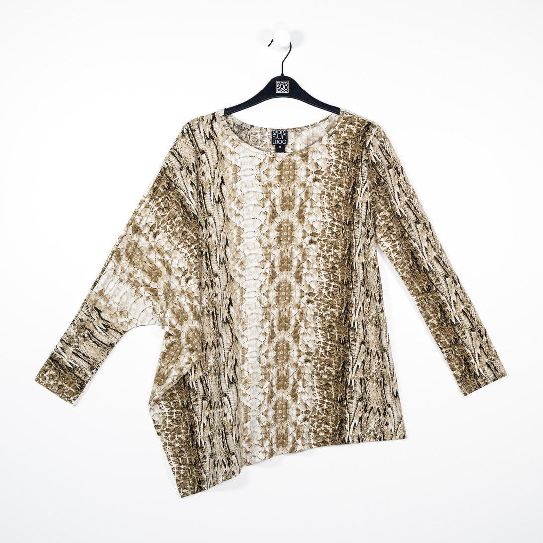 Poncho Sleeve Tunic - Python - Final Sale! | Clara Sunwoo
