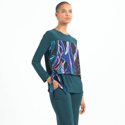 Blouson Overlay Side Tie Detail Top - Petal Sketch - Final Sale! | Clara Sunwoo
