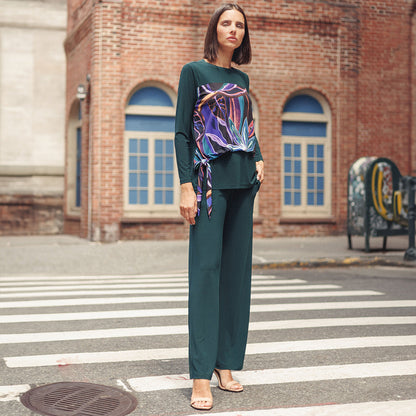 Blouson Overlay Side Tie Detail Top - Petal Sketch - Final Sale! | Clara Sunwoo
