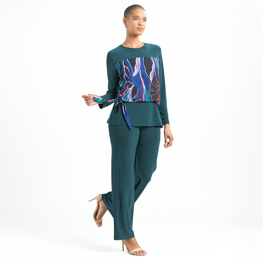 Blouson Overlay Side Tie Detail Top - Petal Sketch - Final Sale! | Clara Sunwoo