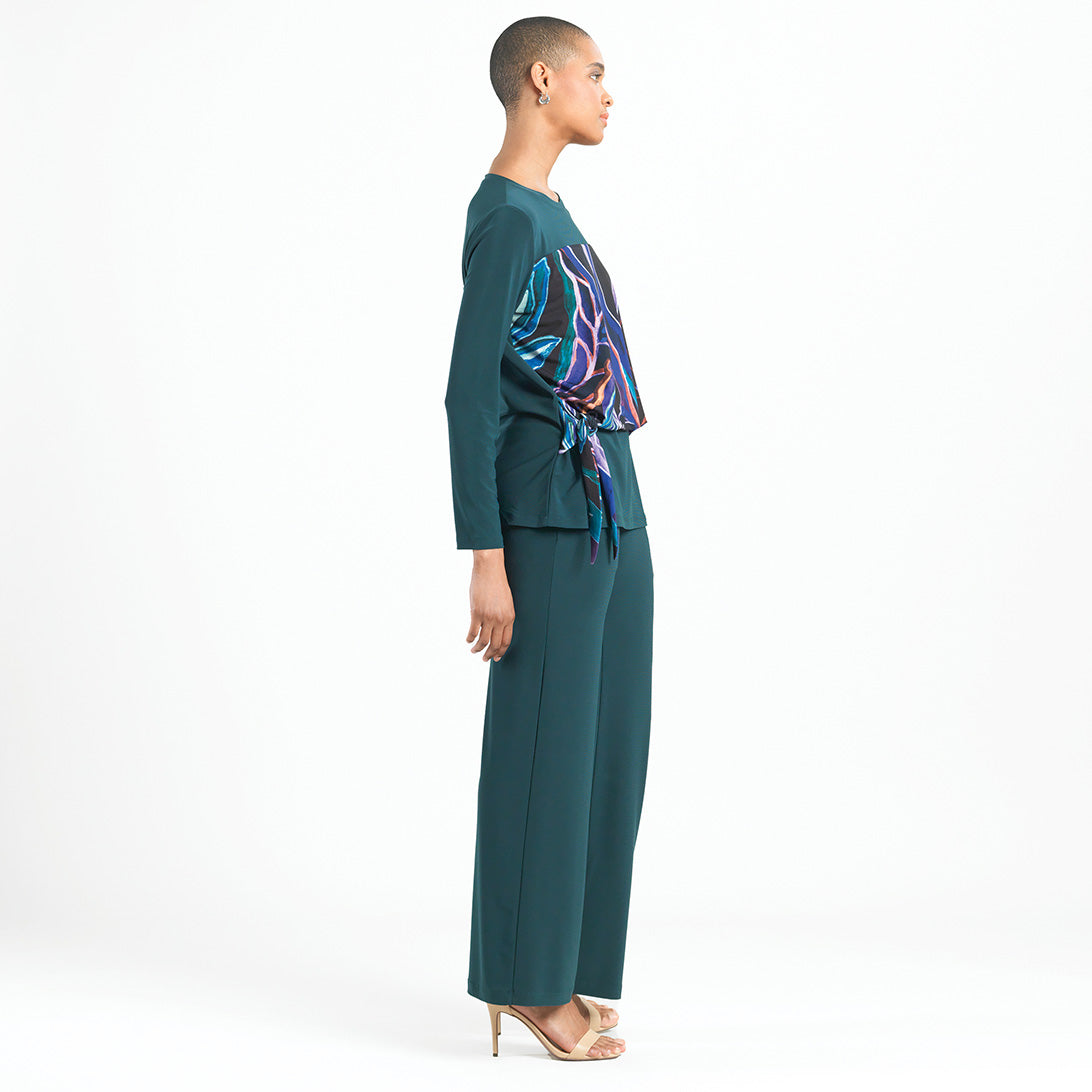 Blouson Overlay Side Tie Detail Top - Petal Sketch - Final Sale! | Clara Sunwoo