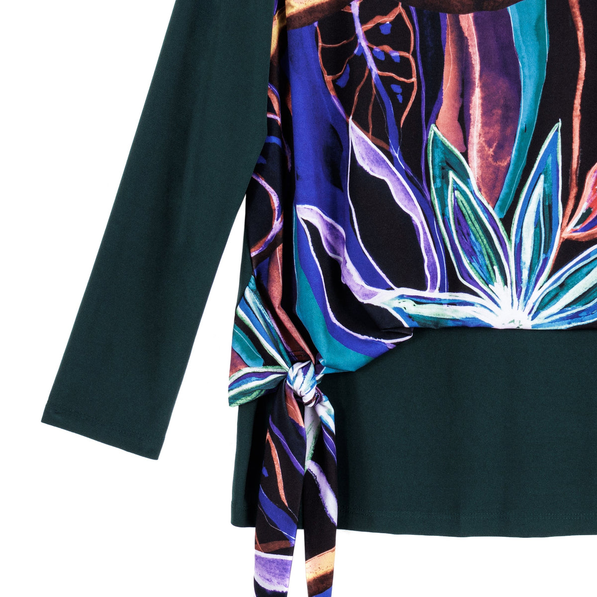 Blouson Overlay Side Tie Detail Top - Petal Sketch - Final Sale! | Clara Sunwoo
