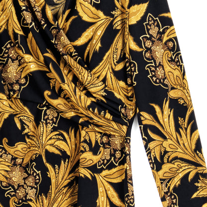 V-Neck Draped Pleat Top - Baroque Paisley - Final Sale! | Clara Sunwoo