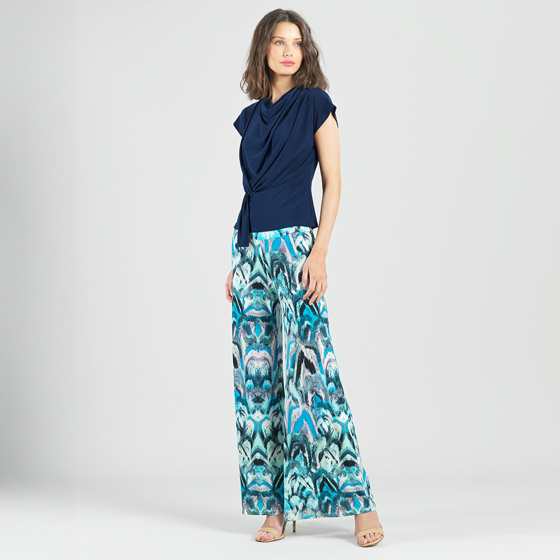 Drape Neck Loop Front Top - Navy - Final Sale | Clara Sunwoo