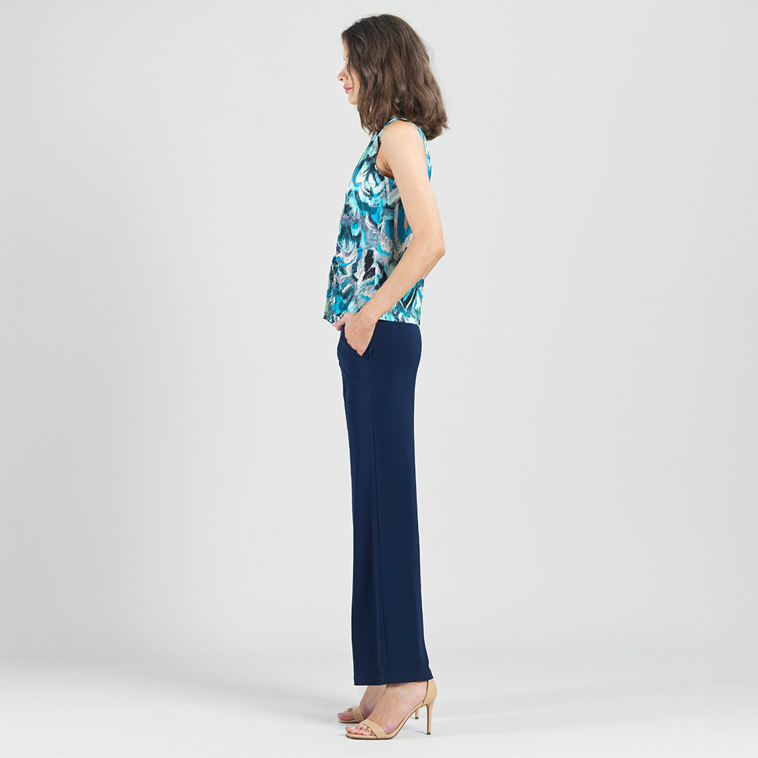 Sleeveless V-Neck Center Front Tie Top - Abstract Prism - Final Sale | Clara Sunwoo
