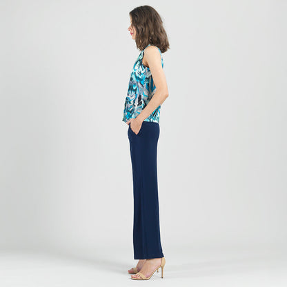 Sleeveless V-Neck Center Front Tie Top - Abstract Prism - Final Sale | Clara Sunwoo