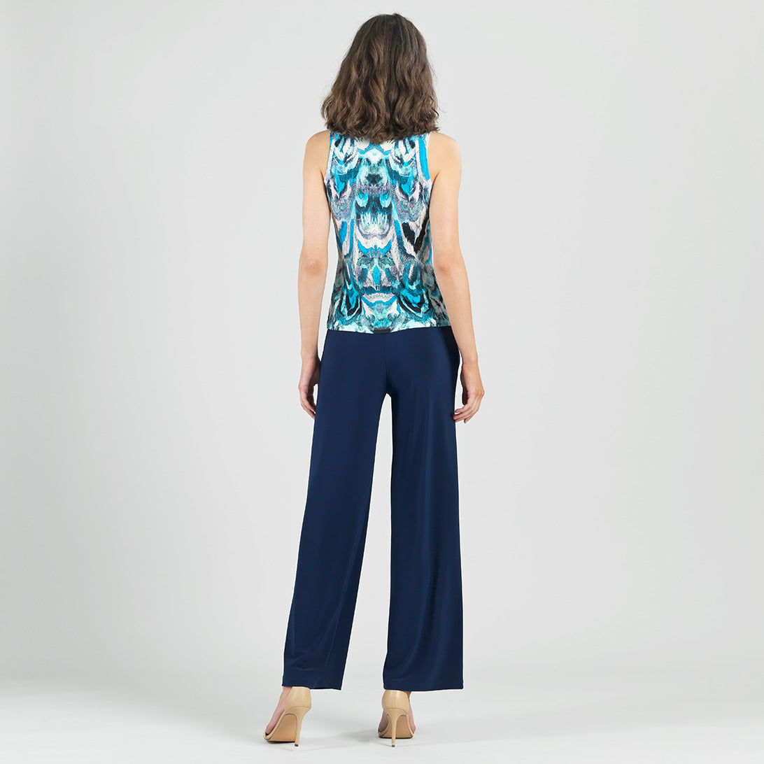 Sleeveless V-Neck Center Front Tie Top - Abstract Prism - Final Sale | Clara Sunwoo