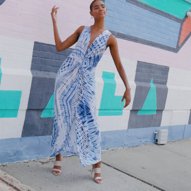 Center Slit Maxi Dress - Acid Wash - Final Sale! | Clara Sunwoo