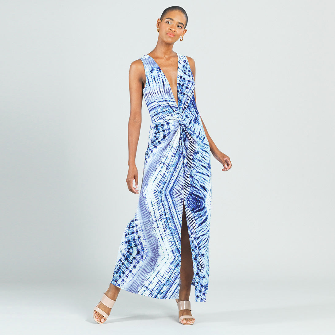 Center Slit Maxi Dress - Acid Wash - Final Sale! | Clara Sunwoo
