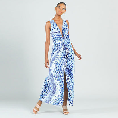 Center Slit Maxi Dress - Acid Wash - Final Sale! | Clara Sunwoo