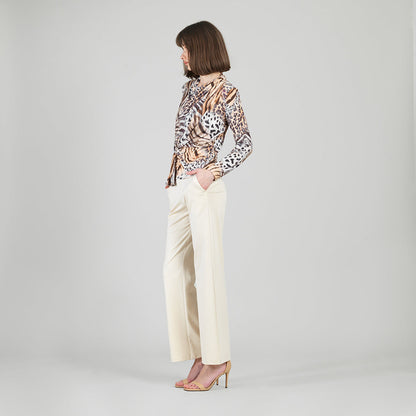 Butter Knit - Long Sleeve Loop Front Top - Cheetah Stripe - Final Sale | Clara Sunwoo