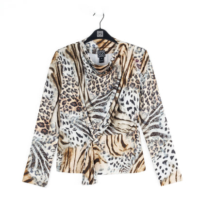Butter Knit - Long Sleeve Loop Front Top - Cheetah Stripe - Final Sale | Clara Sunwoo