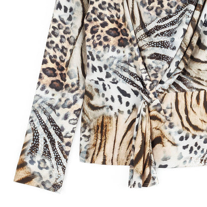 Butter Knit - Long Sleeve Loop Front Top - Cheetah Stripe - Final Sale | Clara Sunwoo