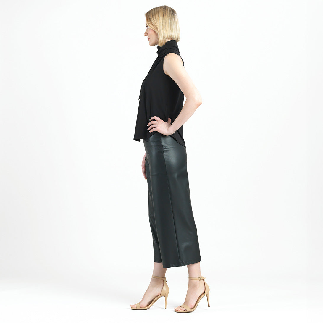 Mock Neck-Tie Detail Top - Black - Final Sale | Clara Sunwoo