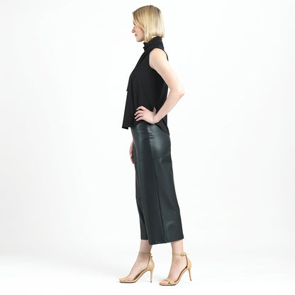 Mock Neck-Tie Detail Top - Black - Final Sale | Clara Sunwoo