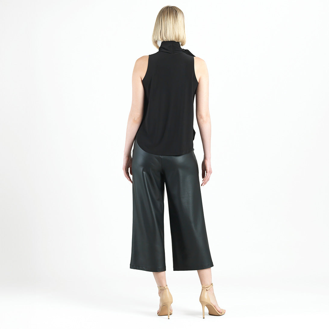 Mock Neck-Tie Detail Top - Black - Final Sale | Clara Sunwoo