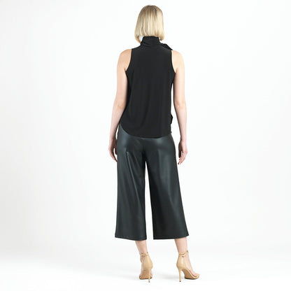 Mock Neck-Tie Detail Top - Black - Final Sale | Clara Sunwoo