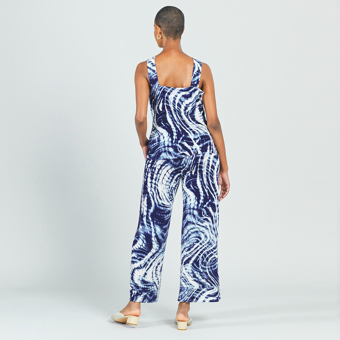 Crepe Knit - Grecian Halter Top - Swirl Wave - Final Sale! | Clara Sunwoo