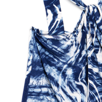 Crepe Knit - Grecian Halter Top - Swirl Wave - Final Sale! | Clara Sunwoo