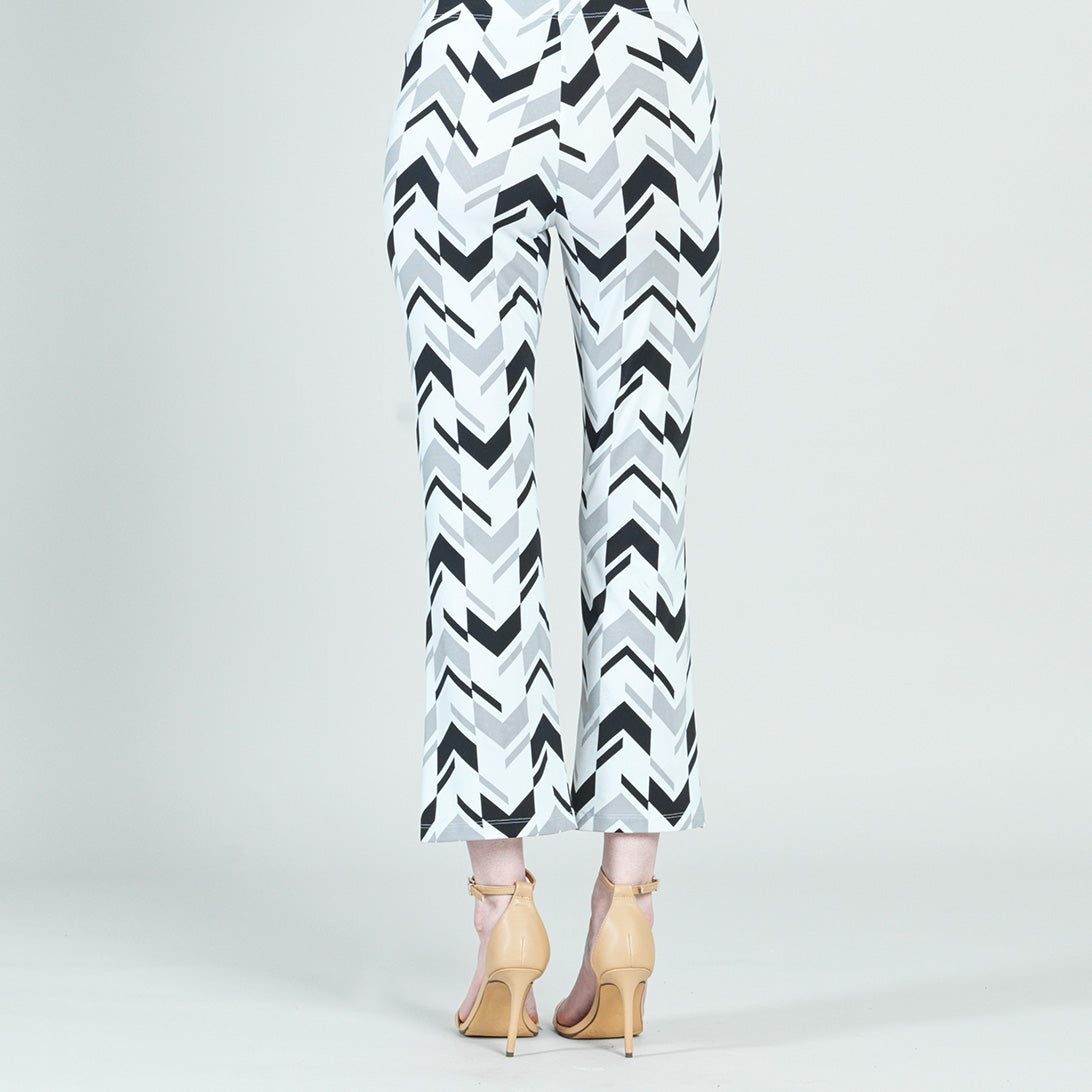 Center Seam Front Slit Ankle Pant - Chevron Stripe - Final Sale! | Clara Sunwoo