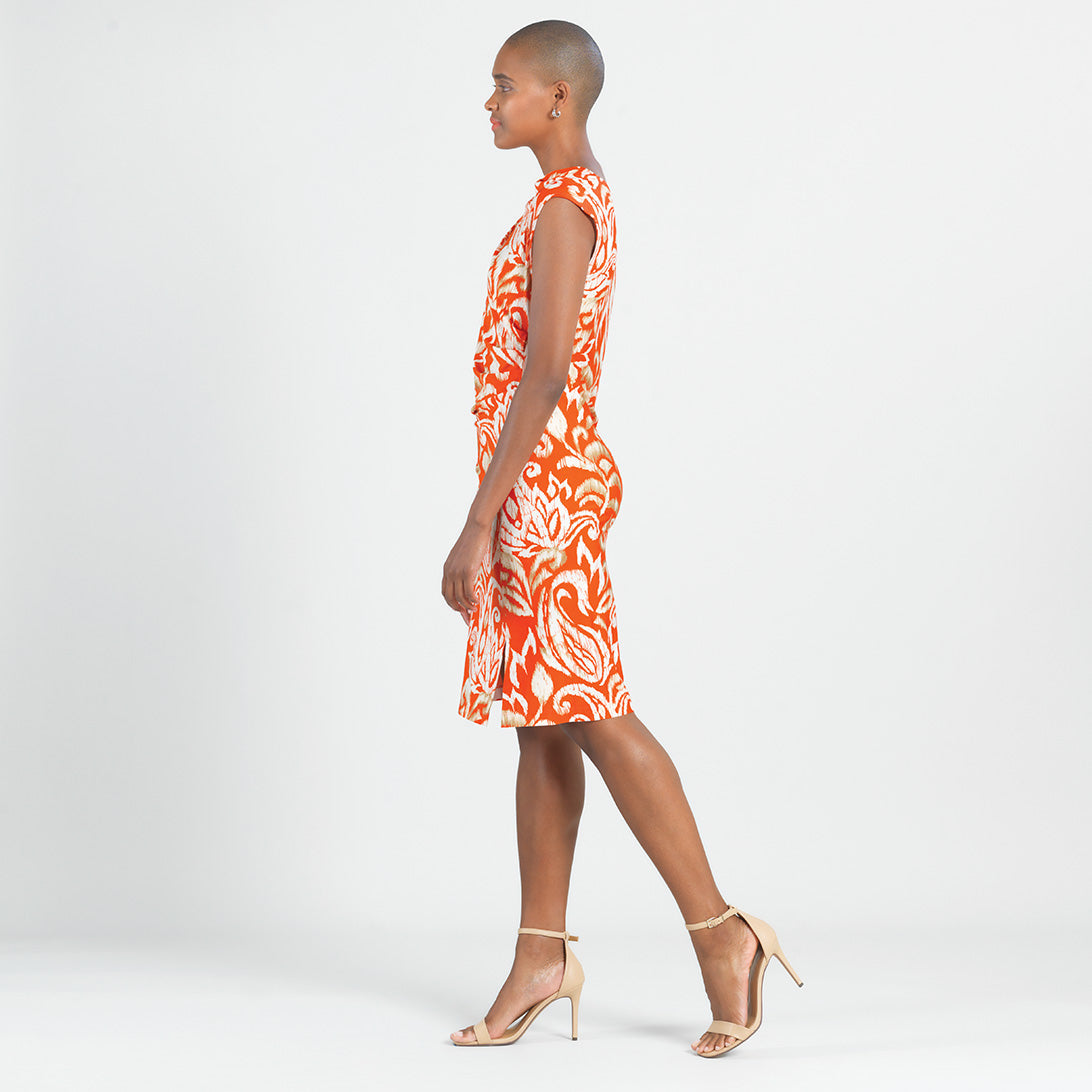 Butter Knit - Side Slit Midi Dress - Paisley Lotus - Final Sale! | Clara Sunwoo