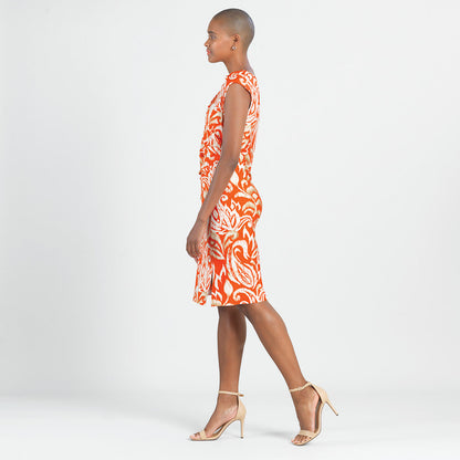 Butter Knit - Side Slit Midi Dress - Paisley Lotus - Final Sale! | Clara Sunwoo