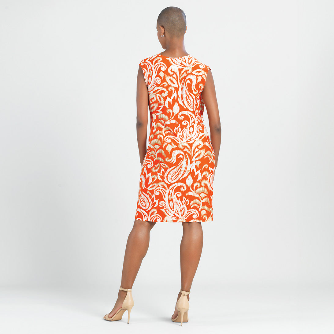 Butter Knit - Side Slit Midi Dress - Paisley Lotus - Final Sale! | Clara Sunwoo