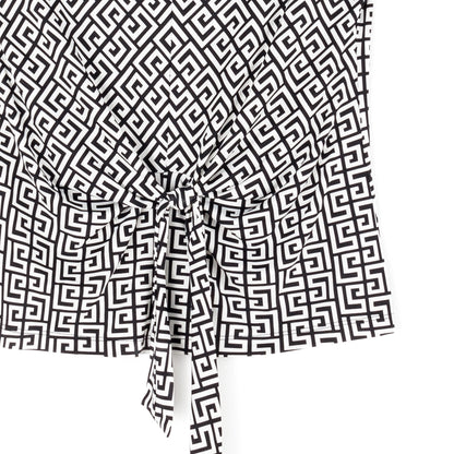 Butter Knit - Sleeveless Center Front Tie Top - Greek Key - Final Sale! | Clara Sunwoo