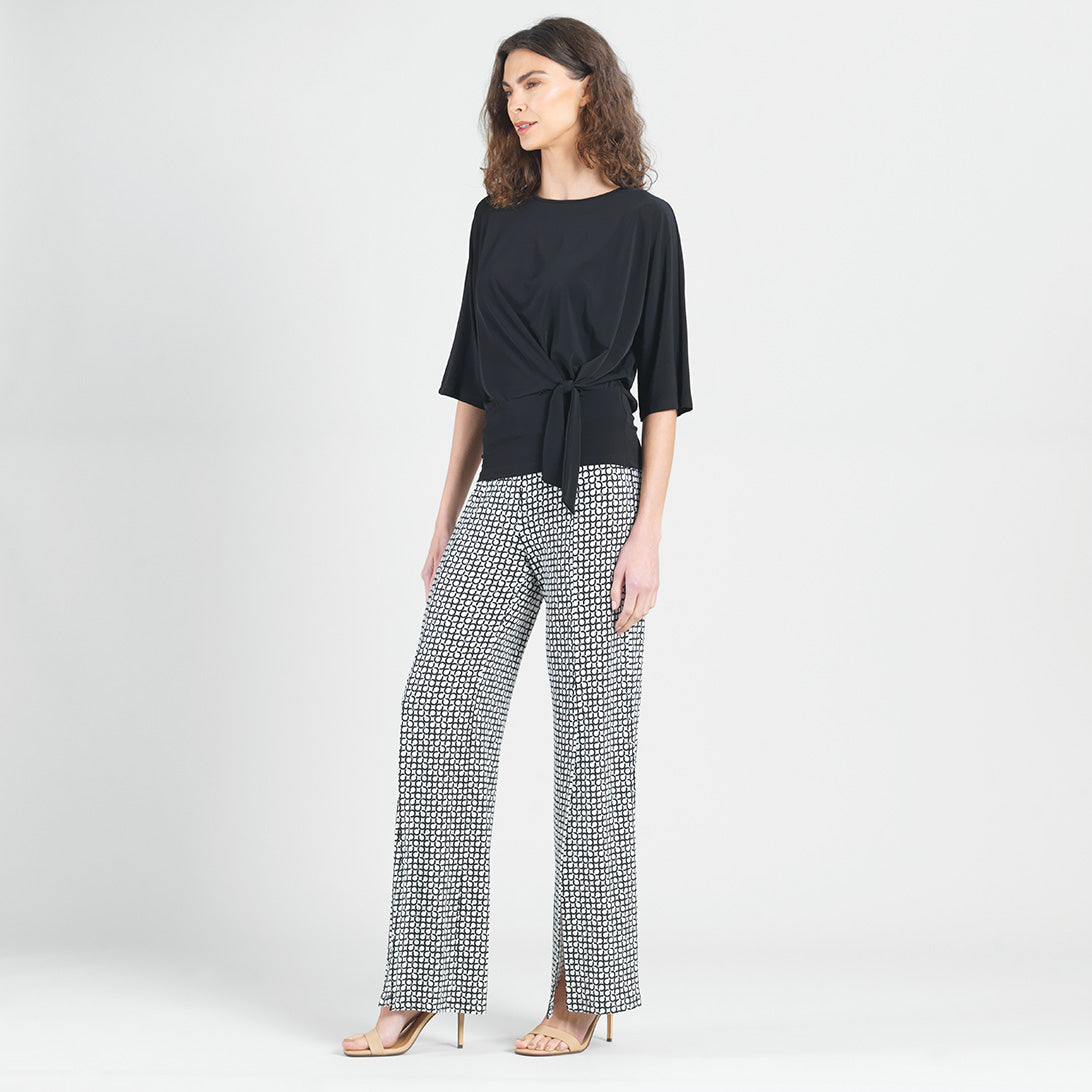 Kick Front High Slit Pant - Chain Ring - Final Sale! | Clara Sunwoo