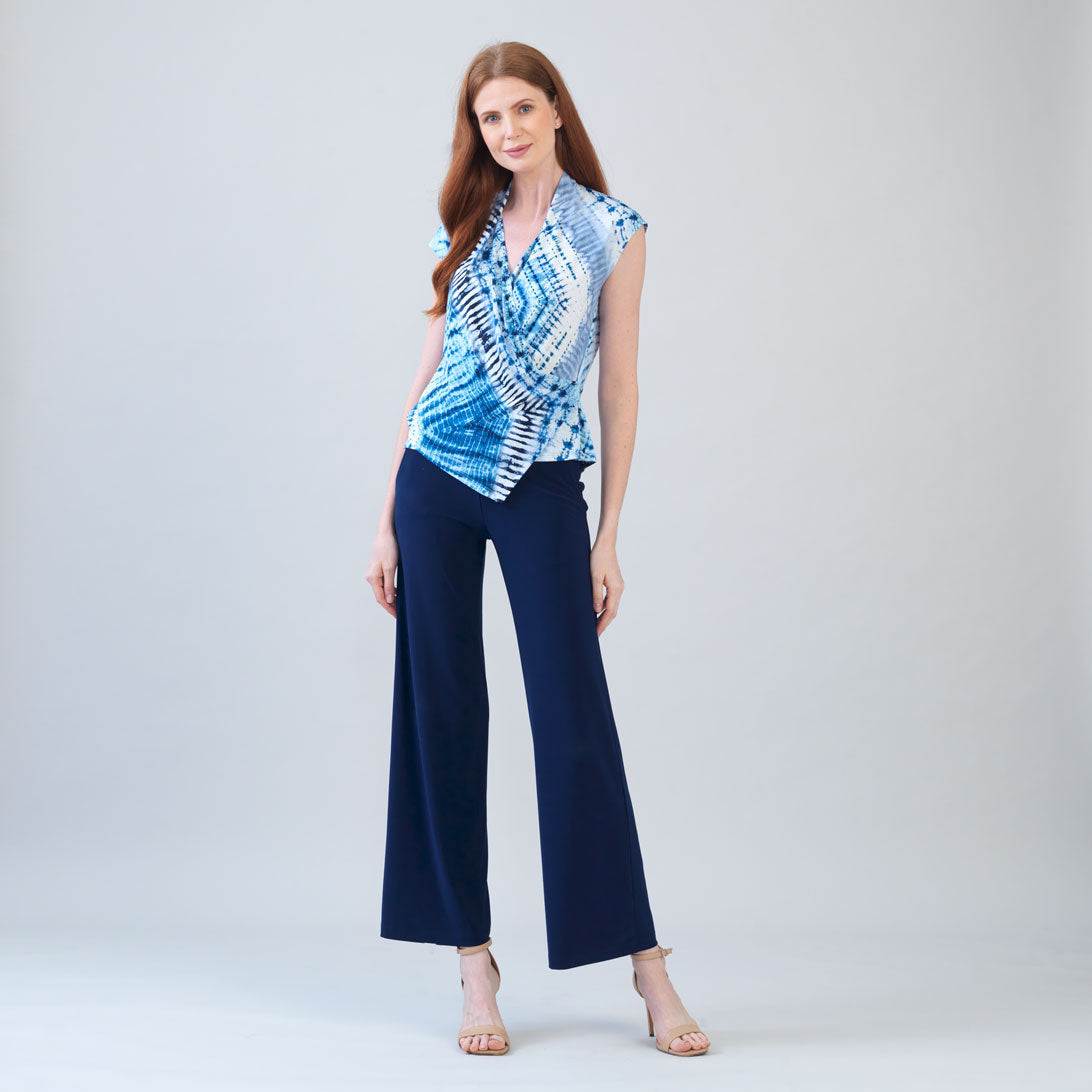 Crossover Faux Wrap Top - Acid Wash - Final Sale | Clara Sunwoo