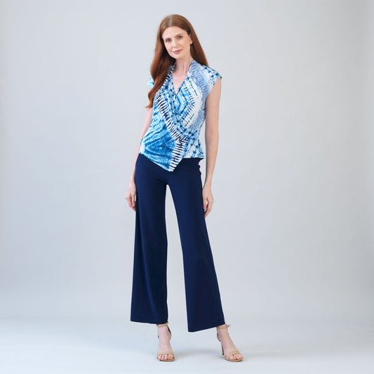 Crossover Faux Wrap Top - Acid Wash - Final Sale | Clara Sunwoo